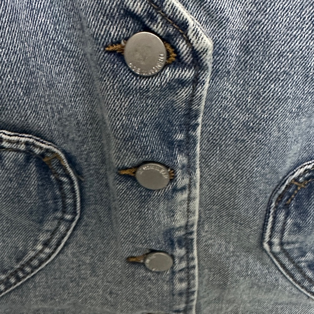 Ashley Vintage Charm Lovely Denim Blue Women's Vest - Picture 8 of 8